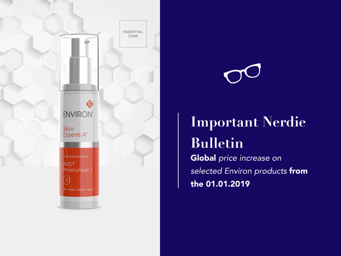 Nerdie Bulletin: Environ Price Changes Occurring From January 2019
