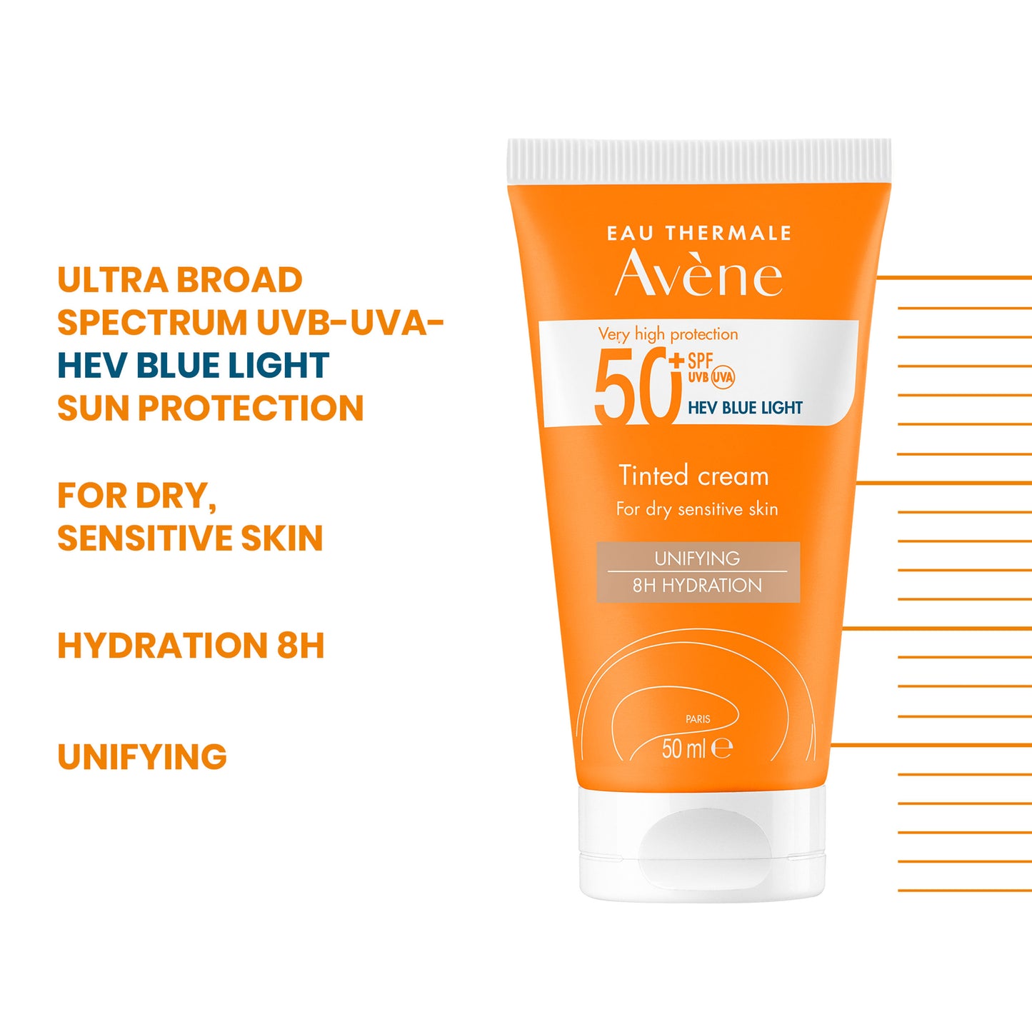 Avène Very High Protection Tinted Sun Cream SPF50+ for Dry Sensitive Skin