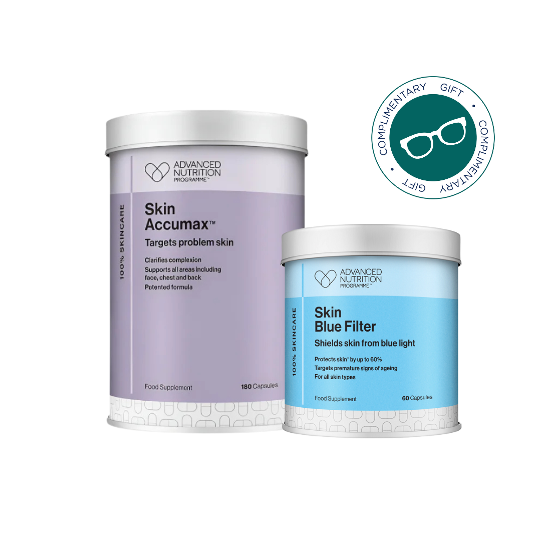 Advanced Nutrition Programme Skin Accumax 180 & COMPLIMENTARY Skin Blue Filter