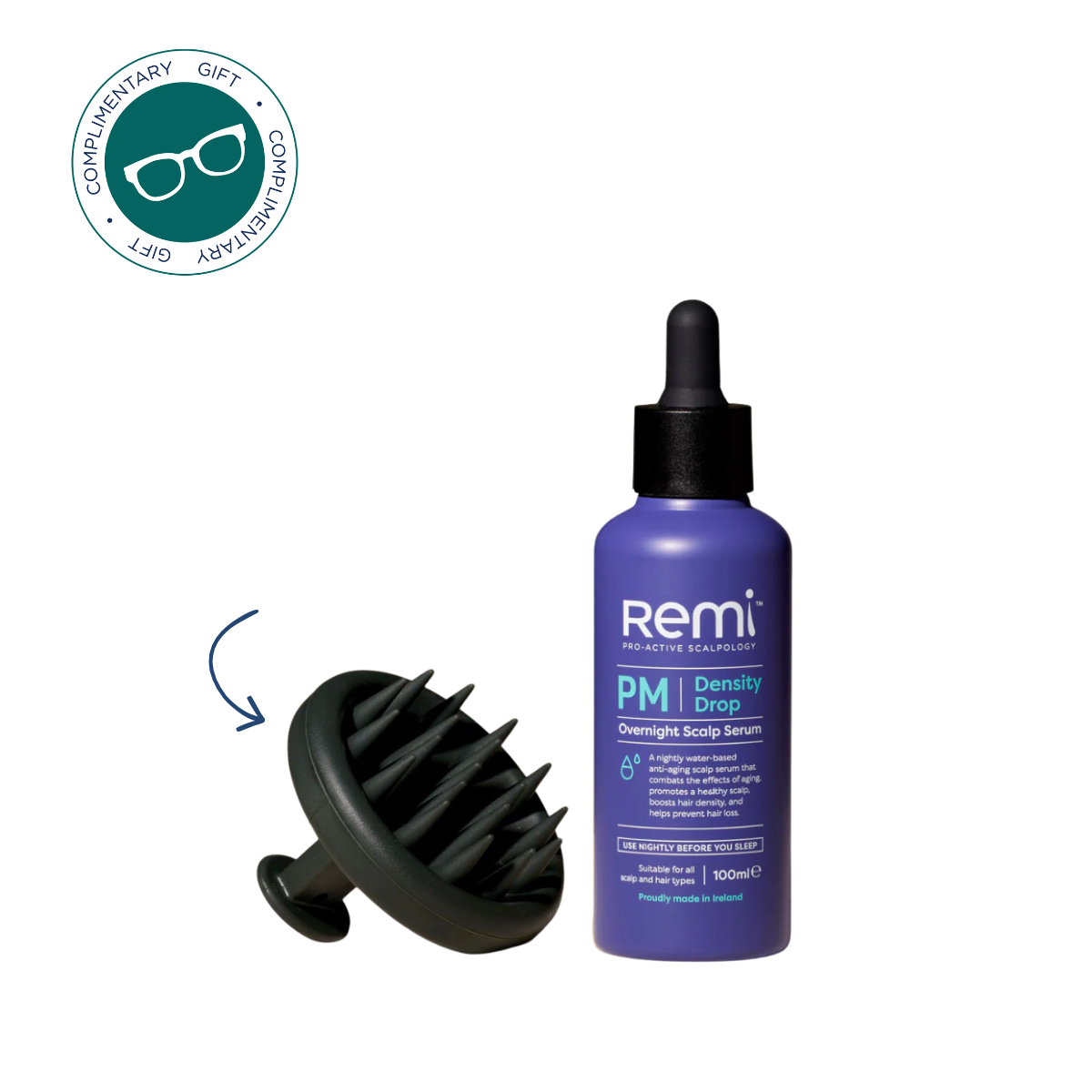 Remi PM | Density Drop Overnight Scalp Serum & FREE Scalp Massager