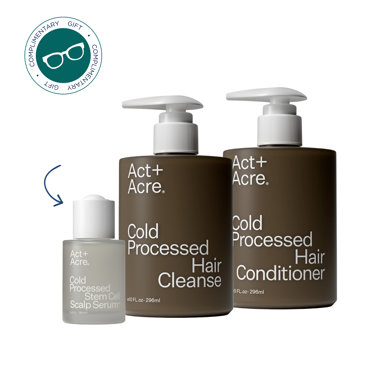 Act+Acre Cold Processed Haircare Bundle + Free Stem Cell Serum (15ml)