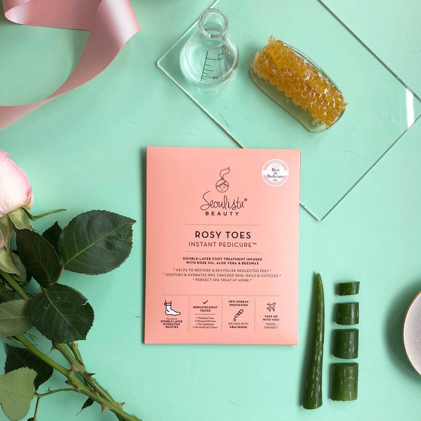Seoulista Rosy Toes Instant Pedicure
