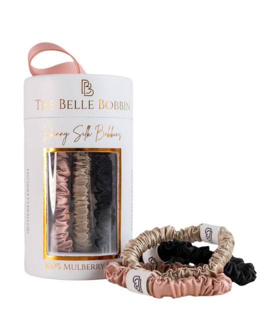 The Belle Bobbin - Skinny Style - 3 Pack - Pink, Black & Champagne