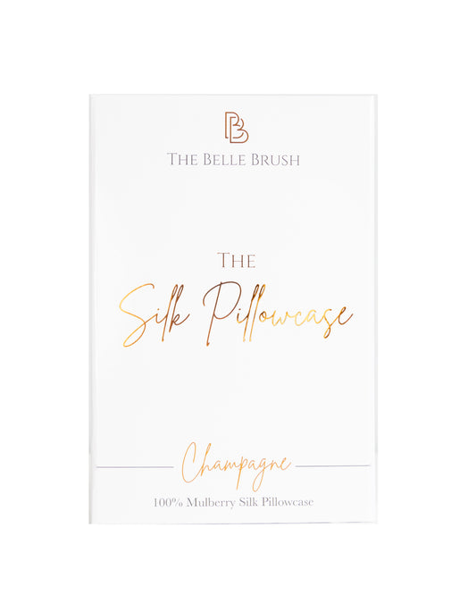 The Belle Brush Silk Pillowcase - Champagne