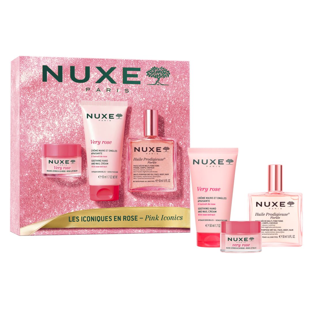 NUXE Christmas Bestseller Floral  Set - Pink Iconics Gift Set