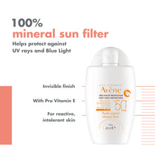 Load image into Gallery viewer, Avène Mineral Fluid SPF50+
