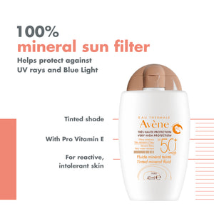 Avène Tinted Mineral Fluid SPF50 40ml