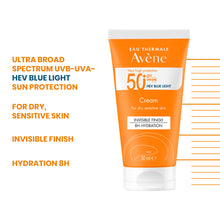 Load image into Gallery viewer, Avène Very High Protection Sun Cream SPF50+ for Dry Sensitive Skin 50ml
