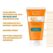 Load image into Gallery viewer, Avène Very High Protection Cleanance SPF50+ Sun Cream for Blemish-prone skin 50ml
