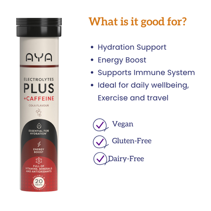AYA Electrolytes Plus Cola with Caffeine