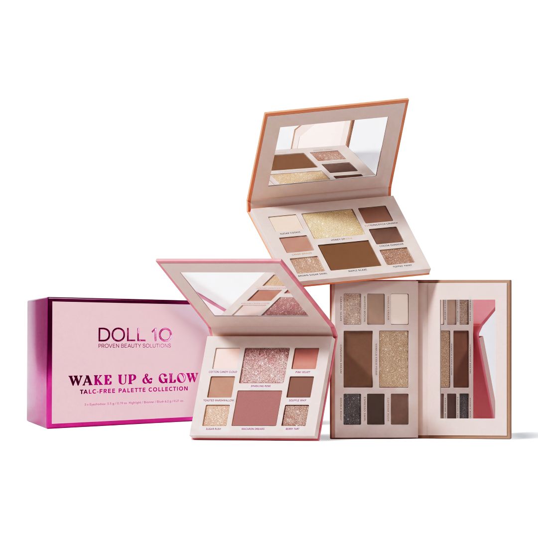 Doll 10 Wake Up & Glow 3-Piece Face & Eye Palette