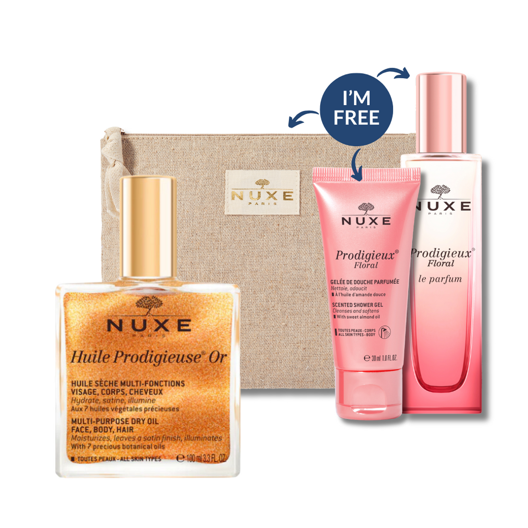 NUXE Huile Prodigieuse Gold 100ml & Free Gift Bundle