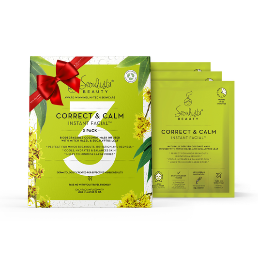 Seoulista Correct & Calm Instant Facial 3 pack Gift Set
