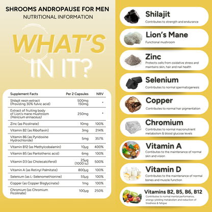 fabÜ Shrooms Andropause for Men