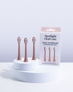 Spotlight Oral Care Sonic Toothbrush Replacement Heads in Rose Gold