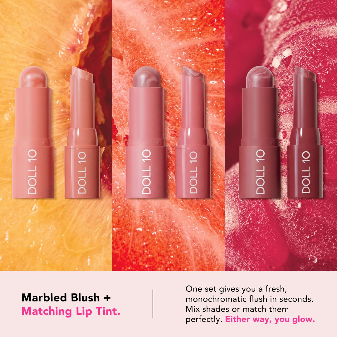 Doll 10 Sorbet Swirl Blush and Lip Tint 6 Piece Gift Set