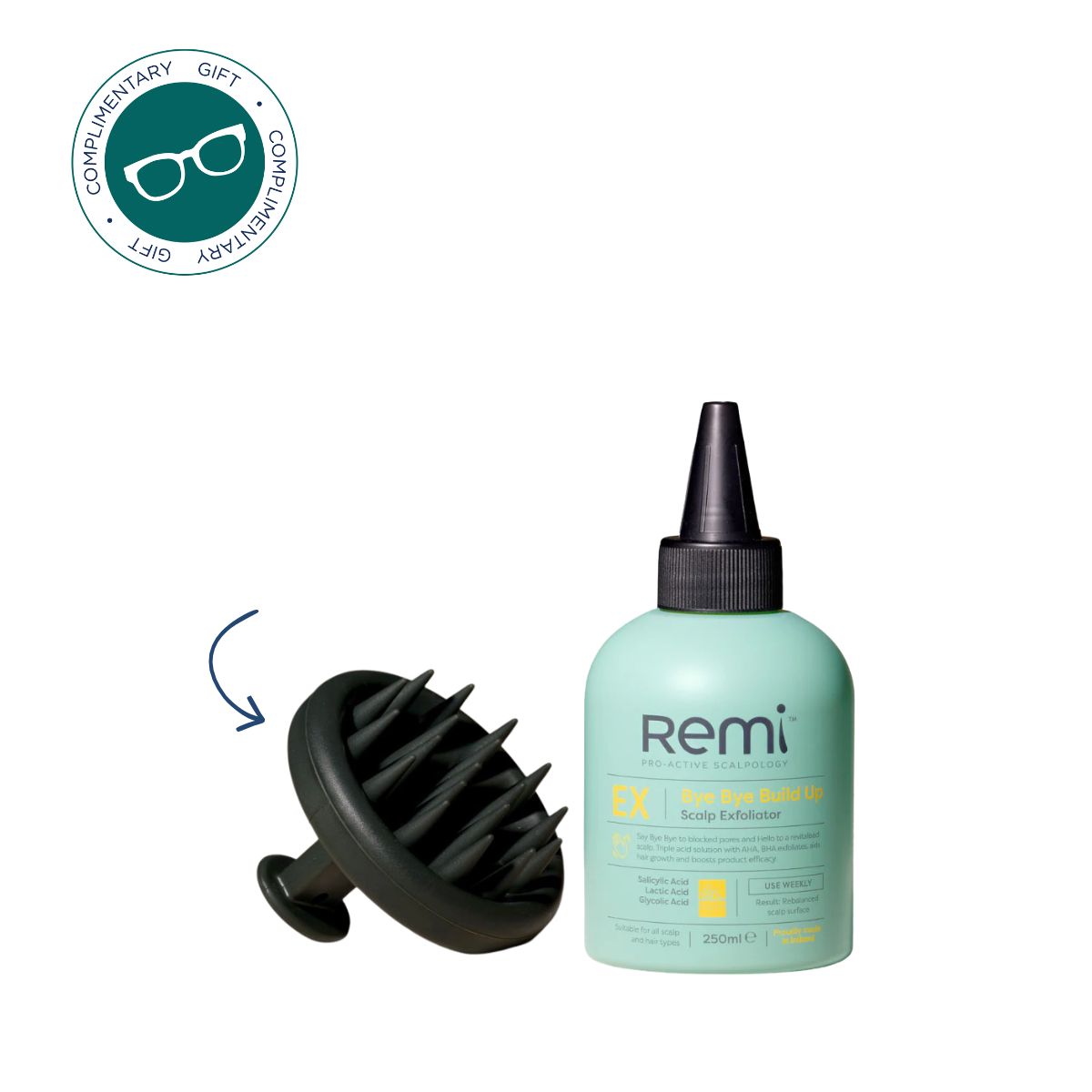 Remi EX | Bye Bye Build Up Scalp Exfoliator & FREE Scalp Massager