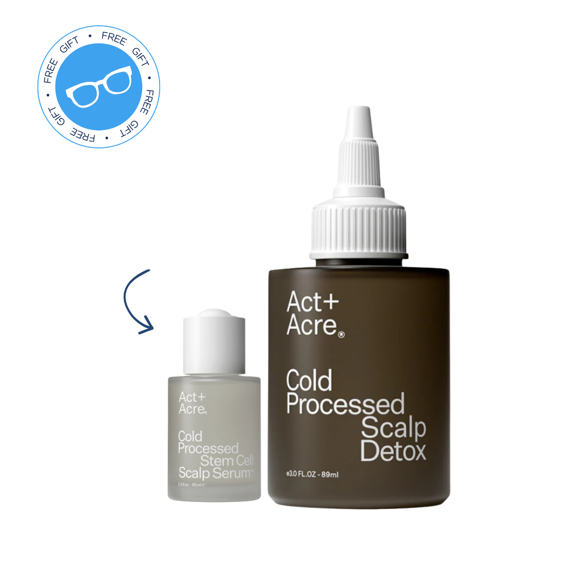 Act+Acre Cold Processed Scalp Detox & 15ml Stem Cell Scalp Serum FREE
