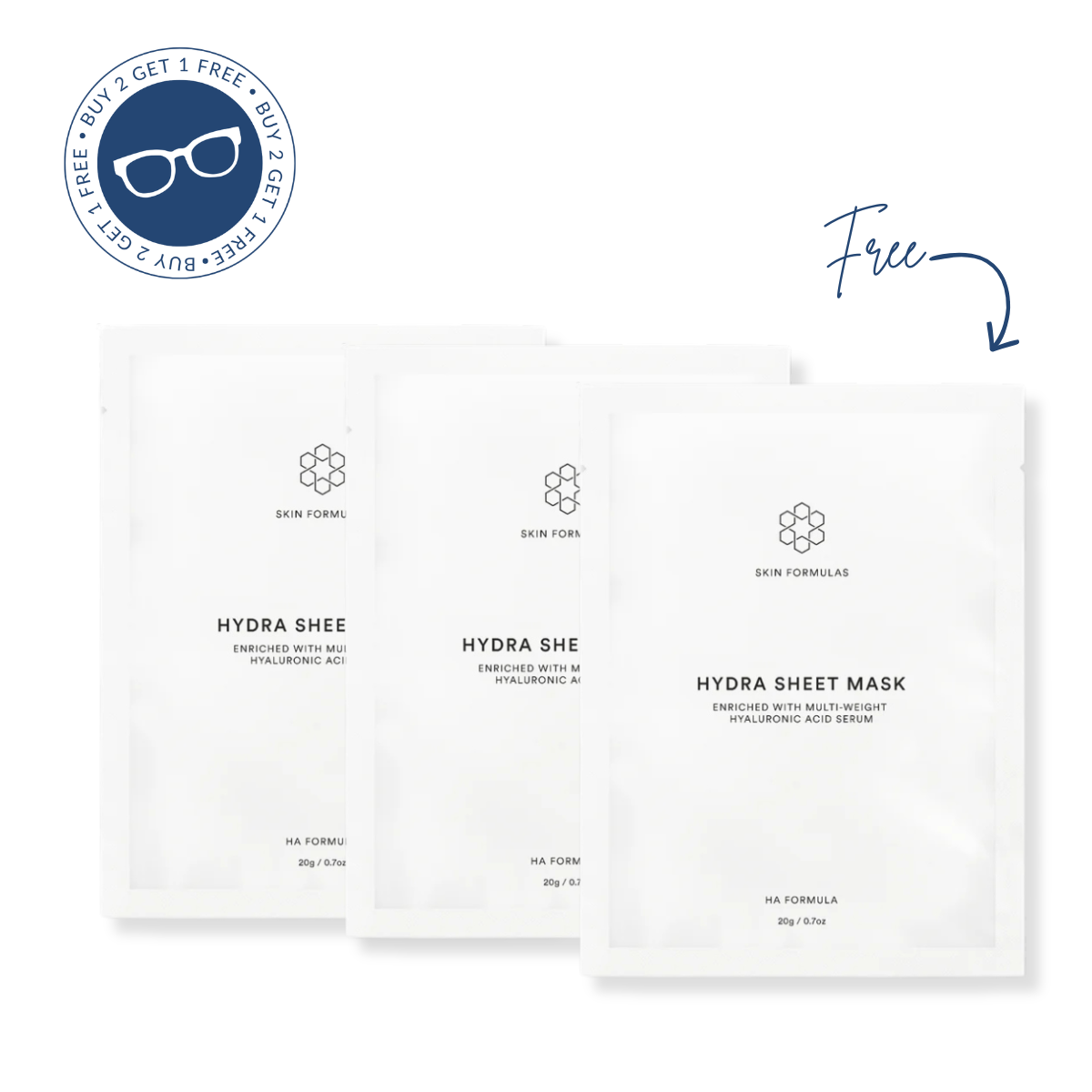 Skin Formulas Hydra Sheet Mask Buy 2 get 1 free