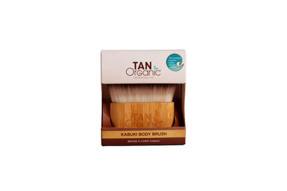 Tan Organic Bamboo Kabuki Body Brush