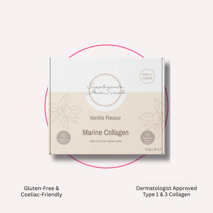 Supplements Made Simple Vanilla Marine Collagen - 30 x Sachets - 5g Collagen per Sachet