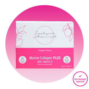 Supplements Made Simple Marine Collagen PLUS with Vitamin C Sachets Tropical Flavour 30 sachets