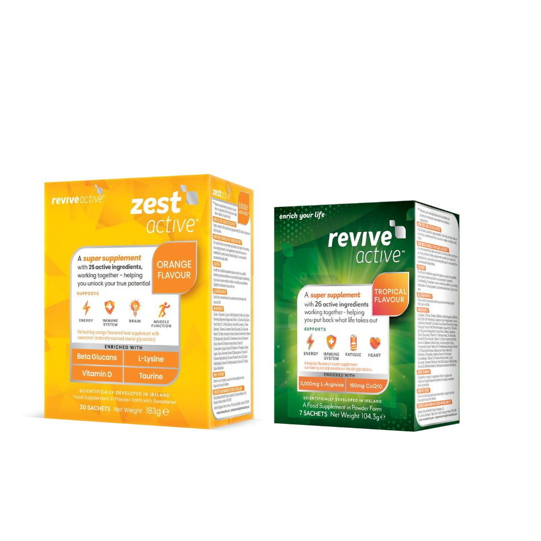 Buy Revive Active Zest & receive 1 free week of  Revive Active Tropical