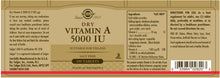 Load image into Gallery viewer, Solgar Dry Vitamin A Supplement 5000IU (100 Tablets) 12536418
